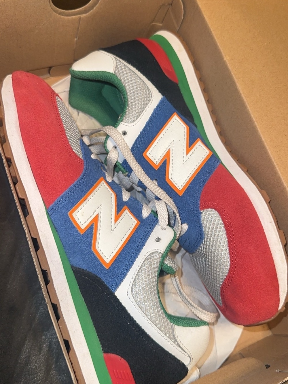 New Balance Kids Red Blue Green Accent Sneakers